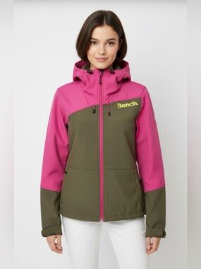 Bench Vintage Retro B Honey Colour-Block Soft-shell Jacket Size M
